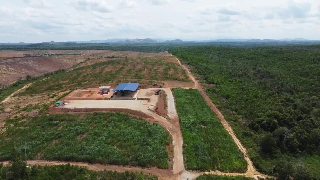 Drone view of the Gemas animal feed farm